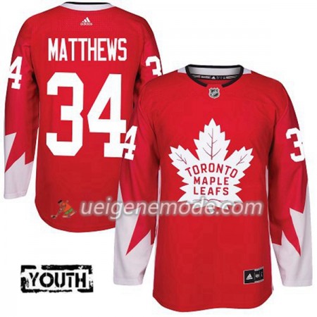 Kinder Eishockey Toronto Maple Leafs Trikot Auston Matthews 34 Adidas 2017-2018 Rot Alternate Authentic